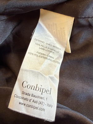 Conbipel leather jacket like new, black and gray