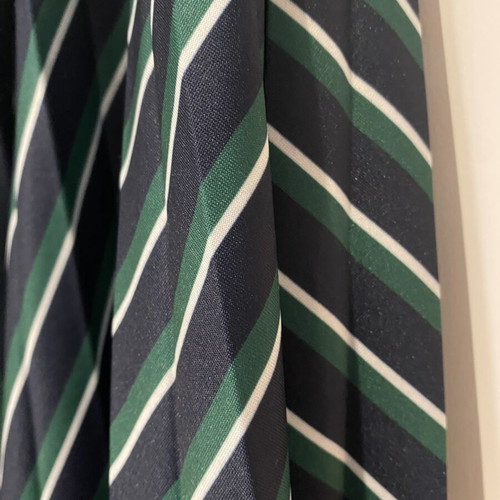 Bershka striped midi skirt with pleats, like new, black and green