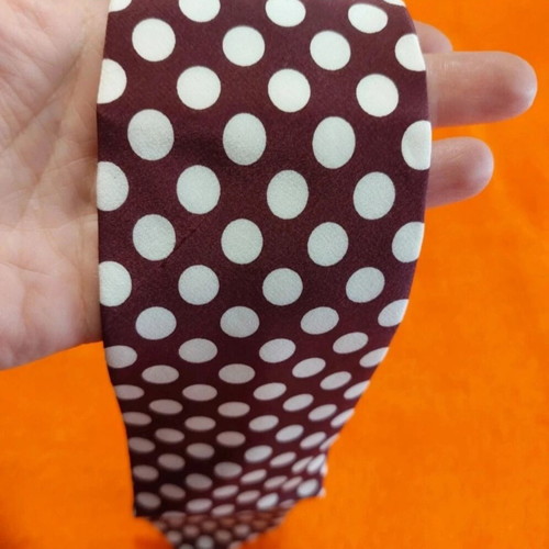 Vintage Mexx Fashion polka dot tie new, burgundy and white
