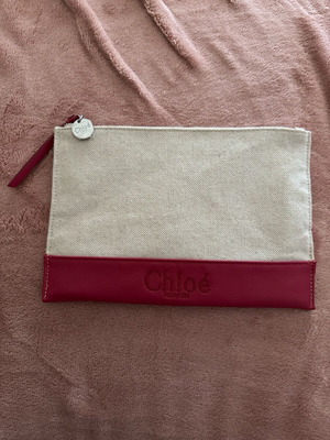 Cloe toiletry bag new, beige and pink