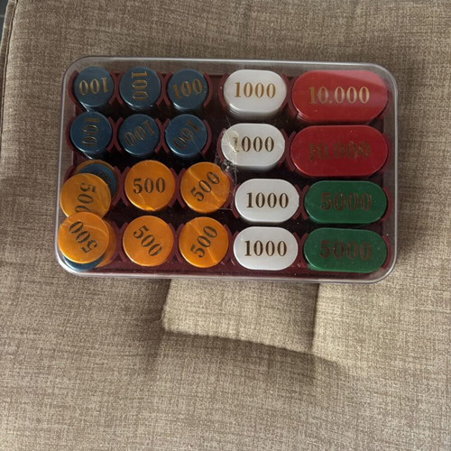 Vintage Poker Chips Set by Didatto like new