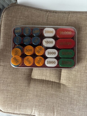 Vintage Poker Chips Set by Didatto like new
