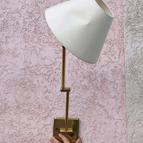 Høvik LUS brass swing wall lamp used