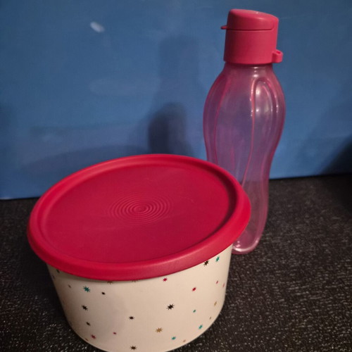 Tupperware Bingo 1.4L storage container and Eco Bottle 500ml like new