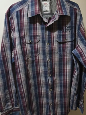 S.Oliver men's plaid shirt like new, multicolor, size L