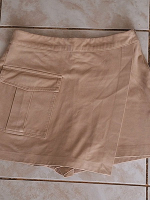 Zara skort beige like new, faux suede, size S