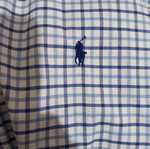 Ralph Lauren Medium shirt, stretch fit Oxford, white and blue