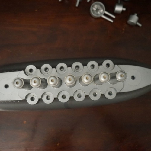 Metal war frigate used with detachable machine guns