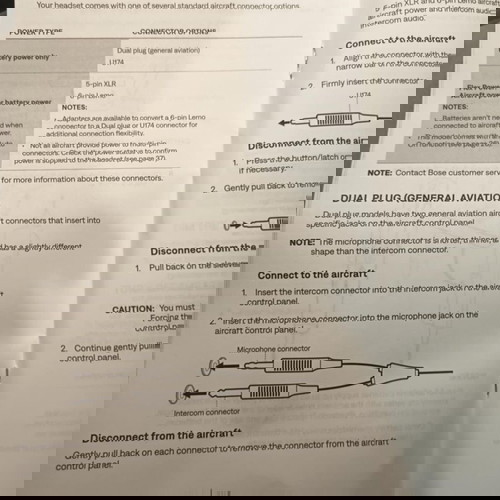 Bose A30 αεροπορικό ακουστικό καινούργιο με Bluetooth και Dual GA Plug