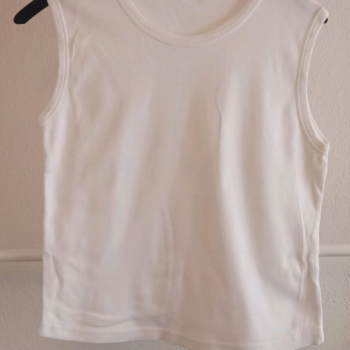 Zara TRF sleeveless top used, size Large, white