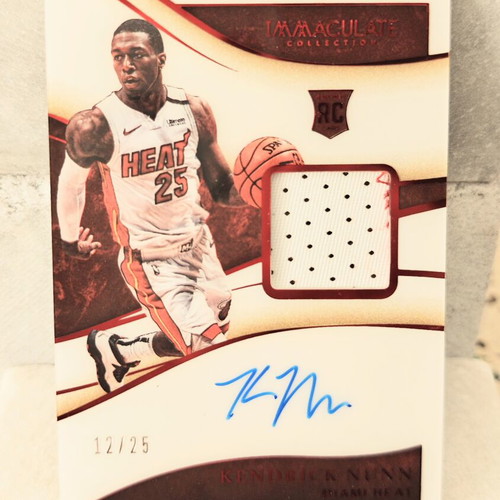Kendrick Nunn PAO BC RC patch autograph Immaculate new /25