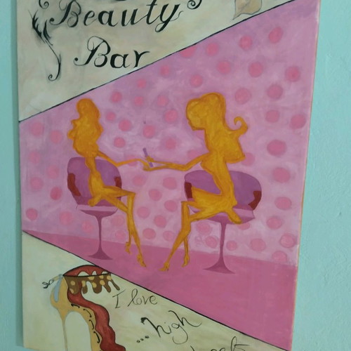 Decorative handmade wall painting 50x70 cm new