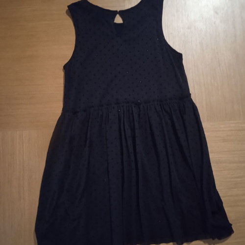 Zara kids dress new with black polka dot tulle and cotton lining
