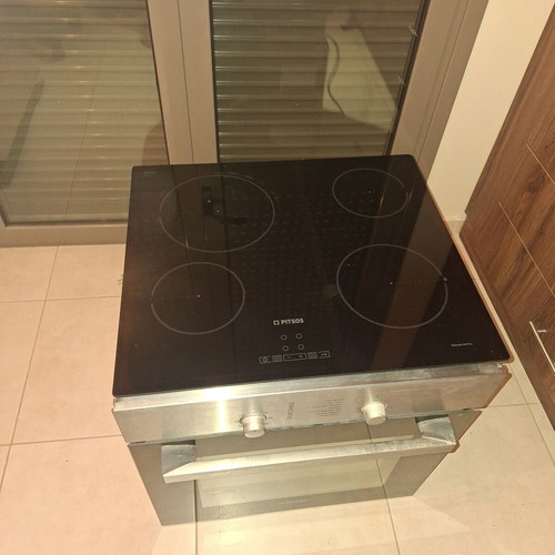 Pitsos Built-in Oven and Ceramic Hobs Set used, reliable quality
