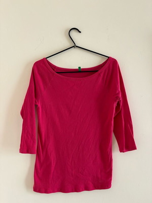 Benetton pink blouse used, size L, 100% cotton
