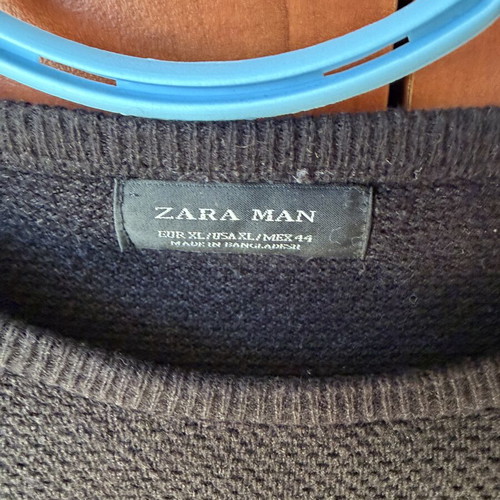 Zara Man XL knitted sweater, black