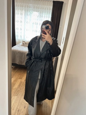 Bershka trench coat new, black, large