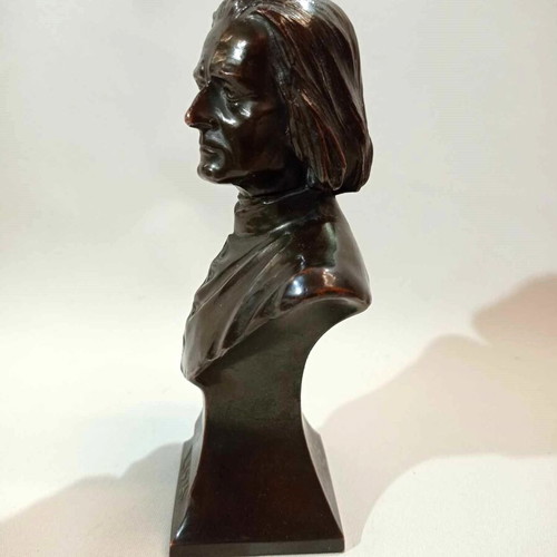 Franz Liszt metal bust antique used