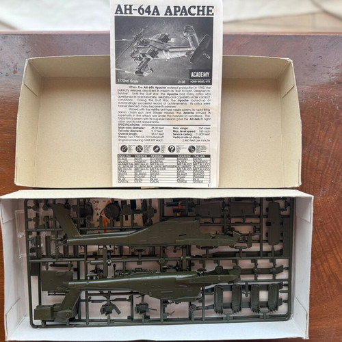 Academy McDonnell-Douglas AH-64A Apache 1/72 scale model kit