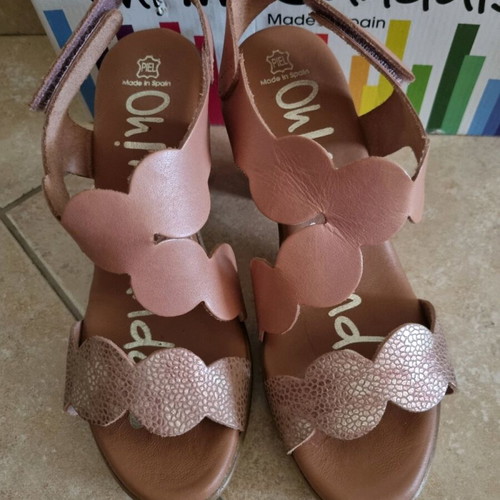 Oh My Sandals leather sandals like new, size 37, beige