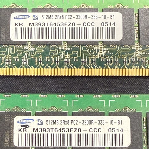 Samsung DDR400 PC-3200 RAM 2x512MB used, 1GB total
