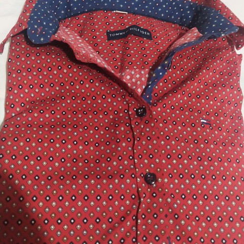 Tommy Hilfiger women's shirt new, size large, red multicolor