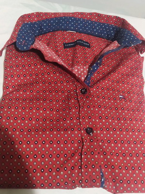 Tommy Hilfiger women's shirt new, size large, red multicolor
