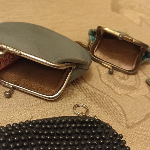 Vintage women's wallets 60s, 70s used, set of 4 for collection