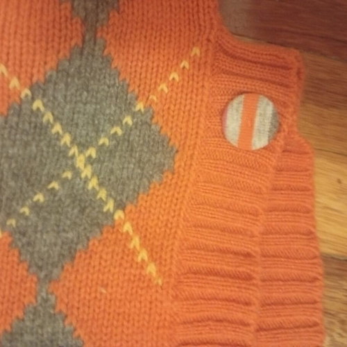 Benetton poncho sweater like new, short with short sleeves, orange