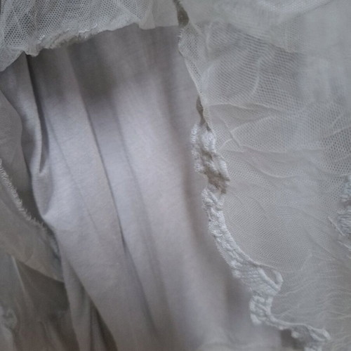 Gray transparent top with 3/4 sleeve like new, one size