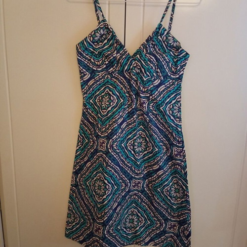 H&M cotton dress like new, blue and white, size S