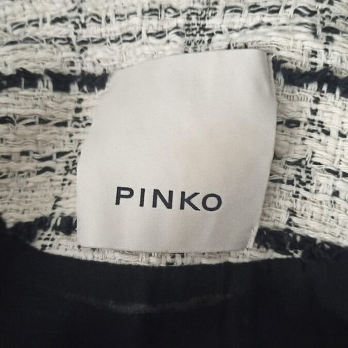 Pinko Tweed coat like new, black-white, Italian size 40