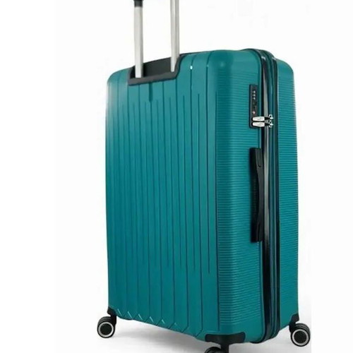 Rain hard travel suitcases set 3pcs petrol with 4 wheels