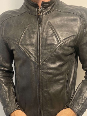 Spidi leather motorcycle jacket with protections, size 50