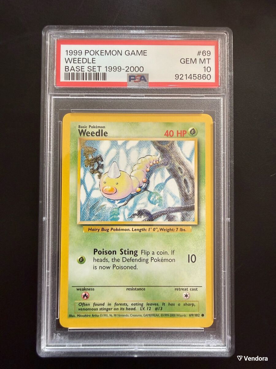 Weedle Pokmon card Base Set new, PSA 10 - 100,00 - Vendora.cy Weedle Pokmon card Base Set new, PSA 10 - 100,00 - Vendora.cy