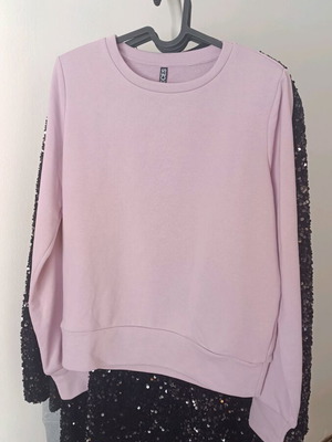 Pieces sweatshirt νέο, χρώμα στάχτη τριαντάφυλλου, μέγεθος XS