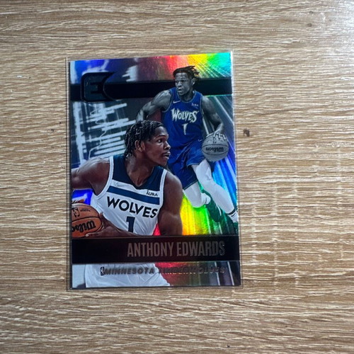 Anthony Edwards Silver Prizm Card 2023-24 Panini Chronicles like new