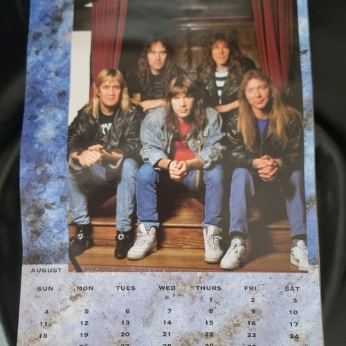 Iron Maiden 1991 calendar used, official