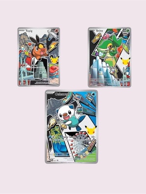 Pokemon TCG First Partner Illustration Collection Series 2 Unova Starters Set 3 Cards