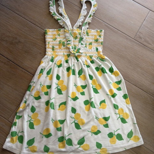 Beach dress like new, green and yellow, size S