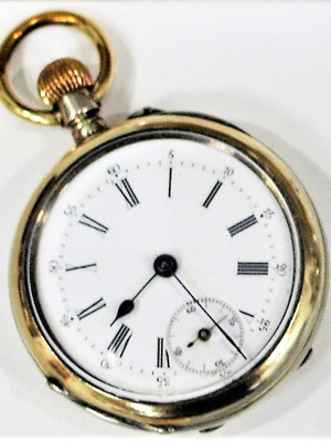 Collectible silver pocket watch 1900s used, men's