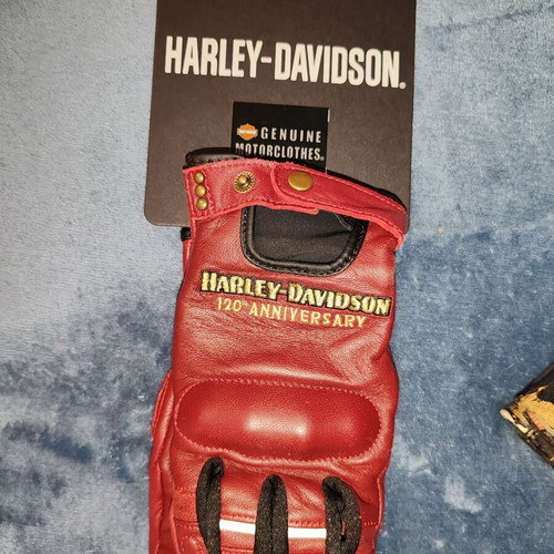 Harley-Davidson 120th Anniversary leather motorcycle gloves, size S