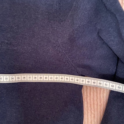 S.Oliver men's sweater used, cotton, blue, size S