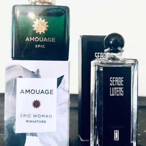 Amouage Epic new mini perfume 7.5 ml and Serge Lutens L’orpheline 5 ml