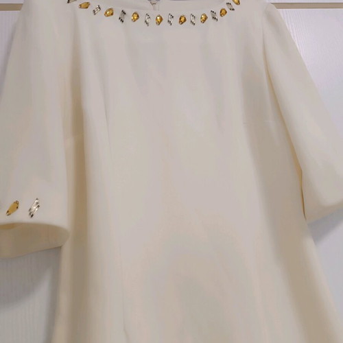 Cream dress with stones like new