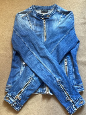 Salsa Life Zip Up Denim Jacket like new, blue, size medium fits small