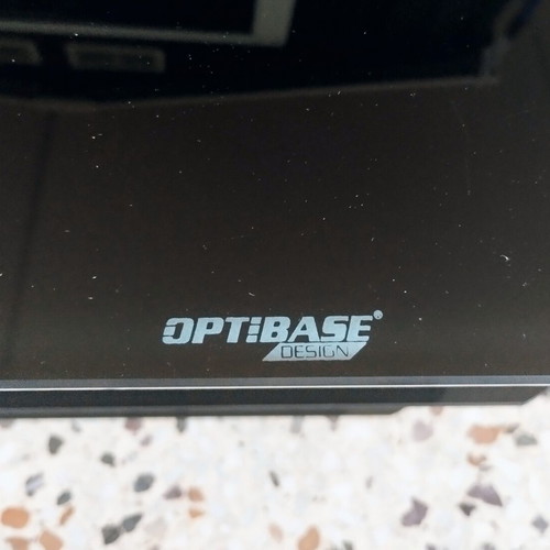 Optibase glass TV stand
