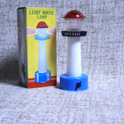 Lighthouse lamp new with box, functional, vintage