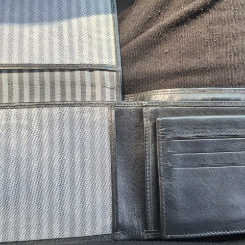 Rocco Barocco men's wallet like new, genuine leather, black