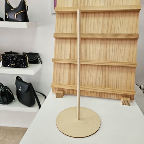 Wooden jewelry display stands, set
